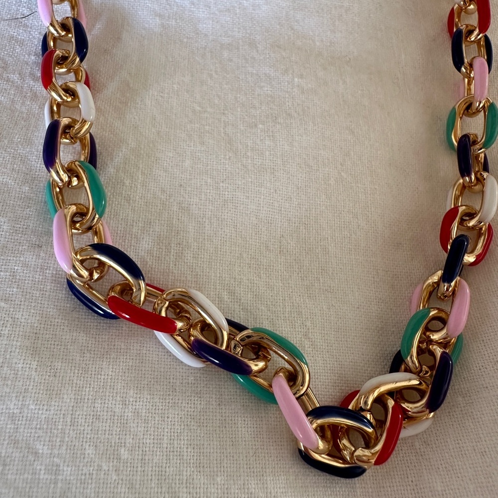 Anthropologie Color Enamel Charm Necklace
